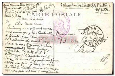 Le Mans — Katedra N.-D. de la Couture i figura René Levasseura — Rewers