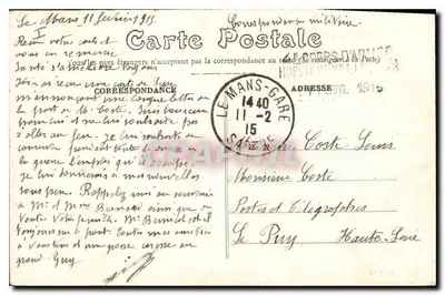 Le Mans — Pomnik Chanzy „La Défense” — Wydanie N.G. — Rewers