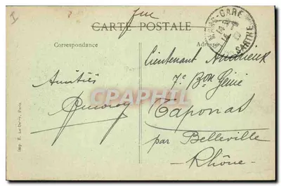 Le Mans — Het Chanzy-monument — B.D. — Serie 14 — Achterkant