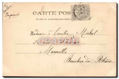 Le Mans — Katedra (Roseta XV wieku) — Fotolit. J. Bourret, Le Mans — Rewers
