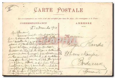 Le Mans — O Ponte Gambetta sobre a Sarthe — Edição N. Bertrand — Verso