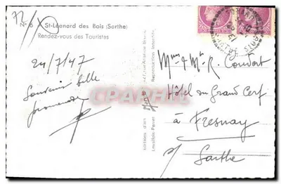 St-Leoanard des Bois (Sarthe) — Encontro dos Turistas — Edições Lavallois-Perret — Verso