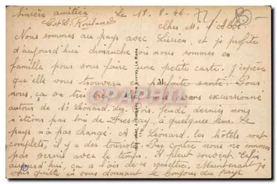 Saint-Léonard-des-Bois (Sarthe) — Vista geral — As Alpes Mancelles — 10 — Verso