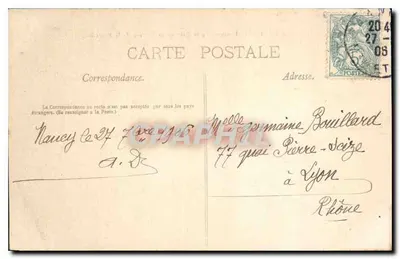 NANCY — O Hémiciclo da Carrière e a entrada da Pépinière — La Lorraine Illustrée, n°13 — Verso