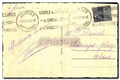Lourdes — Bazylika i Krzyż Święty Breton — Wydawnictwo Lourdes — Rewers
