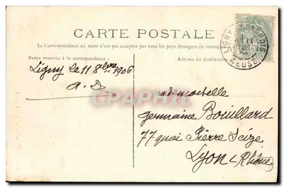 Ligny-en-Barrois — A Torre de Luxemburgo (século XI) — Impressora Moulard, Editor (Méry) — Verso