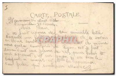 LYON — Abside de St-Jean e Fourvière — Carrier, editor, modelo depositado — Verso