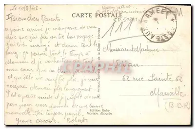 LYON (Rhône) — Praça dos Terreiros — O Palácio Municipal — Edição Gaby n°408 — Verso