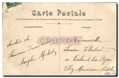 LYON — Hôtel de Ville. Gevel van de Place de la Comédie — uitgever niet zichtbaar, serie-nummer 77 — Achterkant
