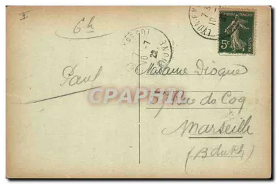 LYON — Fontaine Bartholdi — E.R. n°310 — Verso