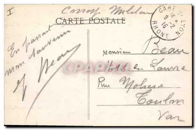 LYON - Bazylika NMP Fourvière, boczny widok z metalowej wieży — seria 5468 — Rewers
