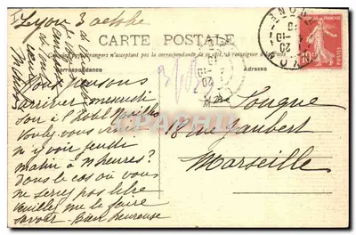 LYON — Katedra Fourvières — Widok z lotniska na Lyon — Wydawca: Belland & Cie, Lyon — Rewers