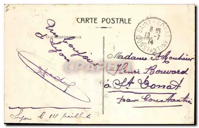 LYON — Most Tilisit — Absydę św. Jana i Coteau de Fourvières — L. B. — Rewers