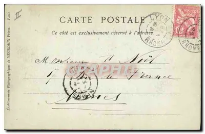 LYON — Widok na Saône; Katedra Świętego Jerzego — Wydawca: Paryż — N° 65 — Rewers