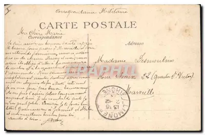 LYON — El Puente de la Boucle — Editor B.D. n° 1213 — Reverso