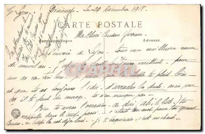 Lyon - El Puente Tilsitt y colina de Fourvière — B. F., PARÍS — n° 1772 — Reverso