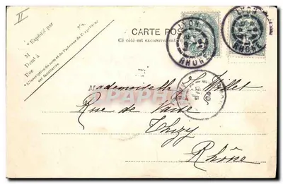Ponte da Guillotière sobre o Rio Rhône e quai da Guillotière — P. MARTIN, Edit., Lyon, n° 108 — Verso