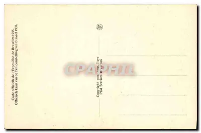 Entrada do Pavilhão Inglês — tomada à noite — Exposição de Bruxelas 1935 — Verso