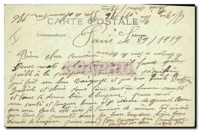 Parijs — Uitzicht op het Heilig Hart van Montmartre — J.H. — n° 012 — Achterkant