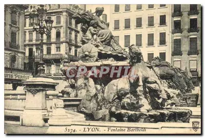 Lyon - Fontanna Bartholdi — wydawca Pernot, seria 5274