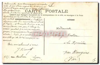 Lyon - Saint-Nizier — igreja gótica do século XV, editor A. Michel, Pl. Bellecour, 30 bis, Lyon — Verso