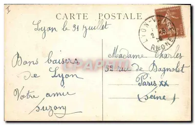 LYON — Praça e Catedral de São João — E.R. n°212 — Verso