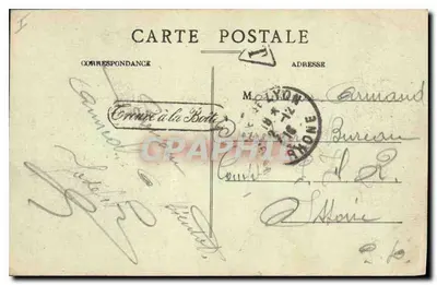 LYON — Puente de la Guillotière, Hôtel-Dieu y Coleau de Fourvière — E. R. — Reverso