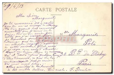LYON - Perspektywa mostów rzeki Rhône — n°5384 — Rewers