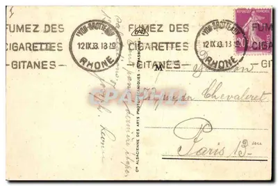 LYON - Quai de Bondy — widok panoramiczny z wzniesieniem Fourvière — wydawca Cie Alsacienne des Arts Photographiques — Rewers