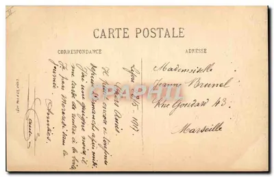 LYON — Os Pássaros da Praça dos Terreiros e Fonte Bartholdi — SAELEITS — Verso