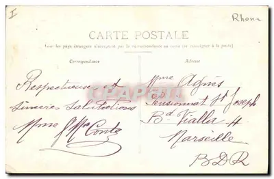 LYON — De Abside van Fourvières — Onbekende uitgever, n° 200 — Achterkant