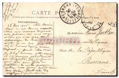 Lyon - Katedra św. Niziera — B. F., Paryż — Rewers