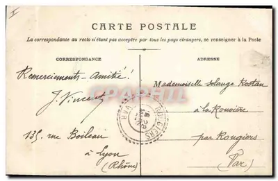 LYON — Katedra Chartreux — P. Martel, wyd. Lyon — Rewers