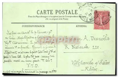 Menton — Widok zrobiony między Skalami — LL. n°988 — Rewers