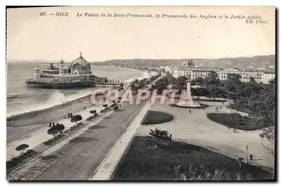 Nice — Pałac Promenady-Jetty, Promenada Anglików i Ogrody Publiczne — ND Phot.