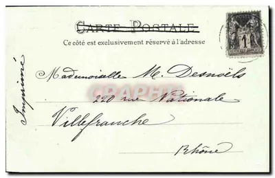 LYON - Widok z Mostu Guillotière — L.M. n°389 — Rewers