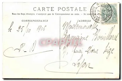 Marseille - De Poort van Aix — Fototipie R. Lacour Mazatia — Achterkant