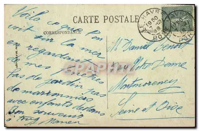 Le Havre — Grupo de Embarcações de Pesca — LL. n°148 — Verso