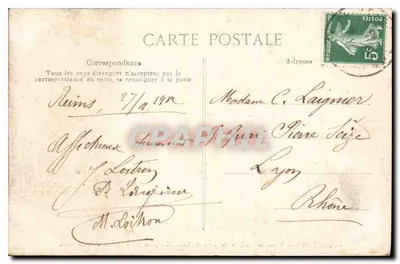 Reims — Statua Colberta (minister Louisa XIV, 1619-1683) i Promenady — BLP, n°106 — Rewers