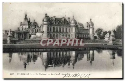 Chantilly — O Castelo — A Fachada Nordeste — Editor J. Goutet, n° 132