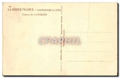 Zamek Langeais — Zamki Loary — Wydawnictwo Art YVON — Rewers