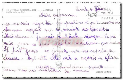 Marselha - Um canto do Porto — Edição Veritable, n°3 — Verso