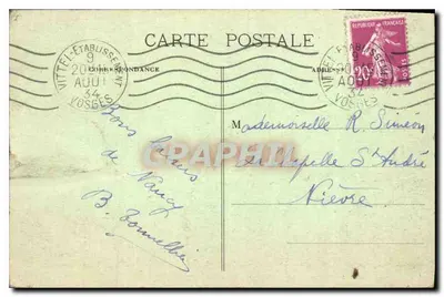 Nancy - A Hémiciclo da Carrière e o Palácio do Governo — Imp. Royer & C. Sauvy — Verso