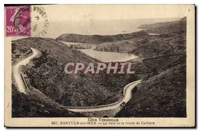 Côte Vermeille — A baía e a estrada de Cerbère — Banyuls-sur-Mer — n° 667