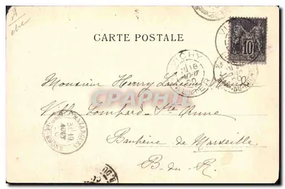 Vichy — scène de rue animée — éditeur CUSSET — Verso