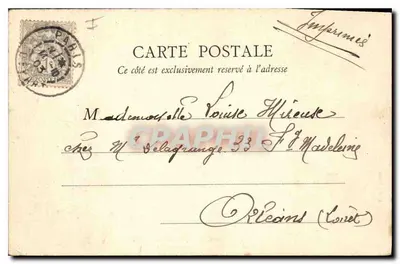 Paris — Arco do Triunfo do Carrousel — B.F. Paris 55 — Verso