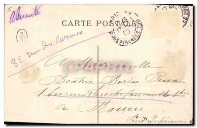 Musée de Cluny — Le Lit de l'époque François Ier — Éditeur : Paris — Verso