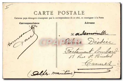 Lyon - Hotel de Ville, place de la Comédie — B. F., PARIS, n° 740 — Verso