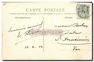 Lyon — Hotel de Ville, place de la Comédie — B. F., Paris, n° 740 — Verso