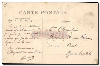 LYON — Basílica N.-D. de Fourvière — Editor E.P.D., n° 1089 — Verso